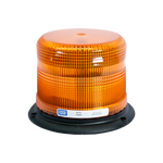 Ecco Electronic Warning Light, 6-1/2 in Diameter x 4.9 in Height, 3 Bolt Flange/1 in Pipe Mount, Amber LED/Lens - 7965A