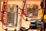 Blue Sea Fuse Block, 32 V DC, 100 amp Per Block/30 amp Per Circuit, 2.64 in Mounting Centers - 5028-BSS