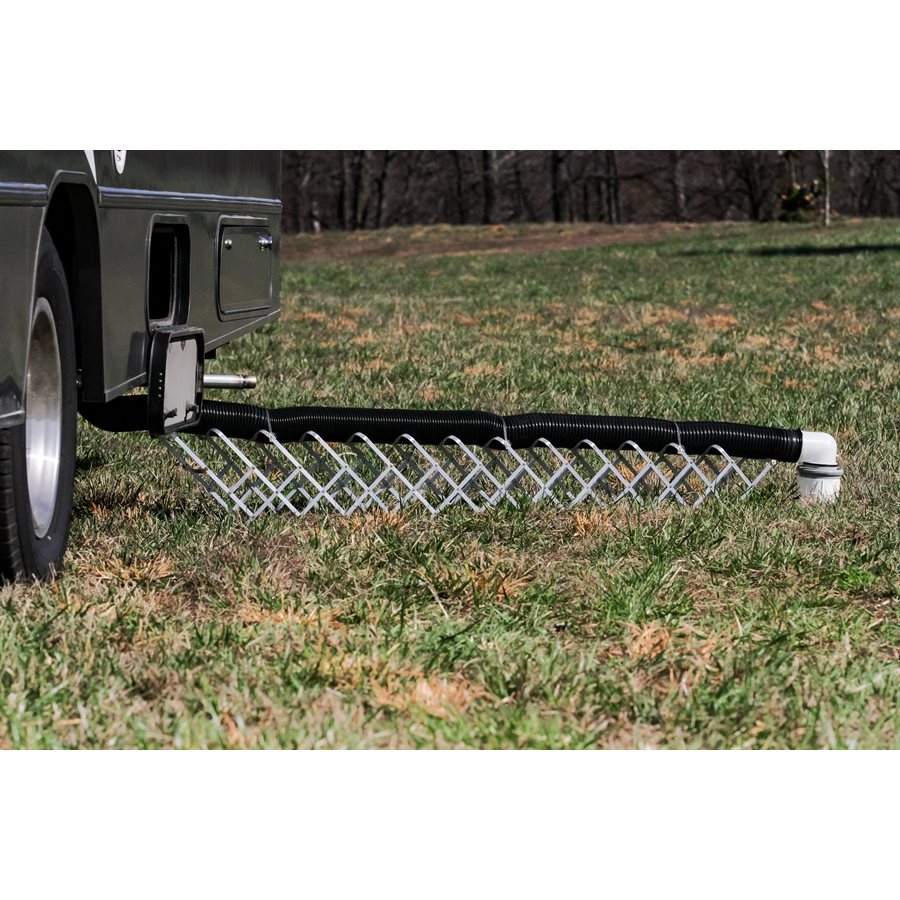 Camco Sewer Hose, 10 ft Extended Length, 3 in Diameter, 12 Mil HTS Vinyl - 39551