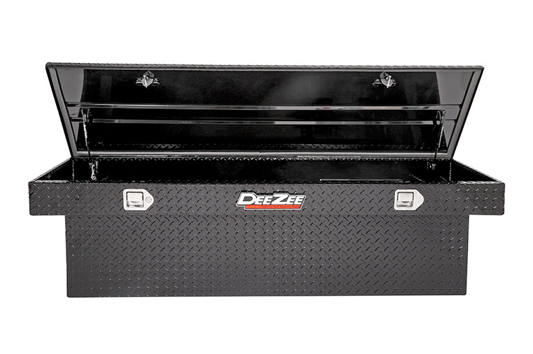 Dee Zee Tool Box, Red Label, Black Gloss Powder Coated Aluminum, 20 in Length x 69-3/4 in Width x 19-1/4 in Height - DZ8170DB
