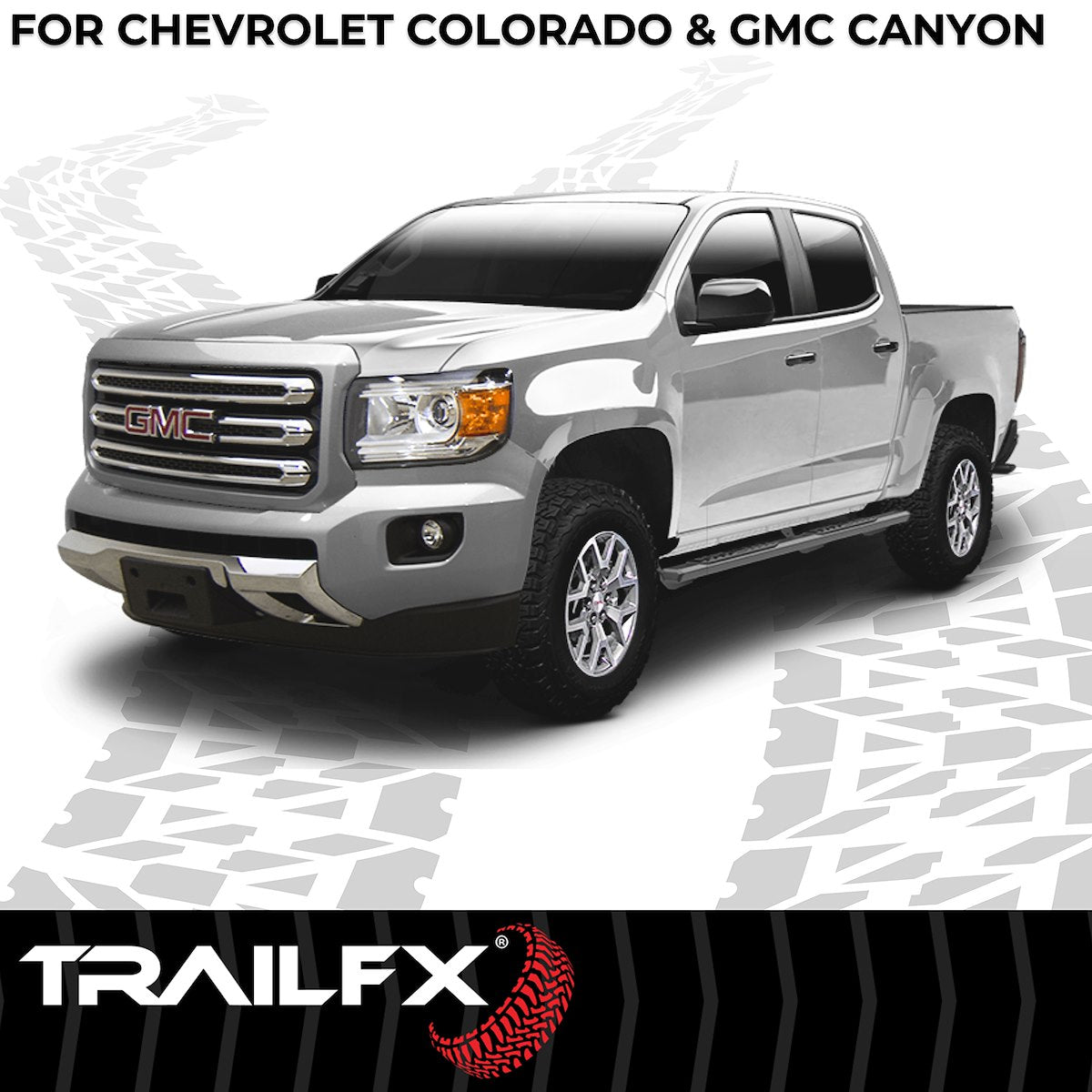 TrailFX Nerf Bar, TrailFX A4 Series, 4-1/2 in Hexagonal Straight, Titanium Black - AL4002B