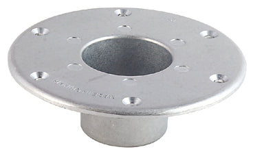 AP Products Table Leg Base, 6 in Diameter x 2 in Height, 6 Mounting Holes, Chrome Plated - 013-1112
