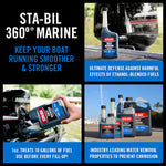 Sta-Bil Fuel Additive, 360° Marine, Treats Up To 100 gal, 10 oz Bottle - 22241