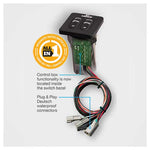 Lenco Boat Trim Tab Control, Low Profile LED Indicator Integrated Tactile Key Pad Switch, 2-3/4 in Width x 2-3/4 in Height - 15170-001