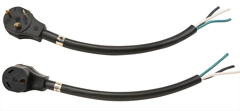 SouthWire Corp. Power Cord, 30 amp, 18 in Length, 3 Prong Female End And End For Hard Wiring - 30A18FOST