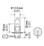 HELLA Driving/Fog Light Bulb, H3, 100 Watt, 2500 Lumens - H3 24V 100W