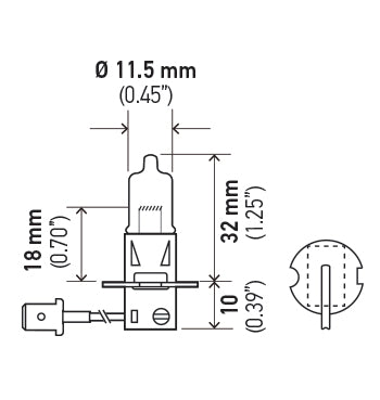 HELLA Driving/Fog Light Bulb, H3, 100 Watt, 2500 Lumens - H3 24V 100W