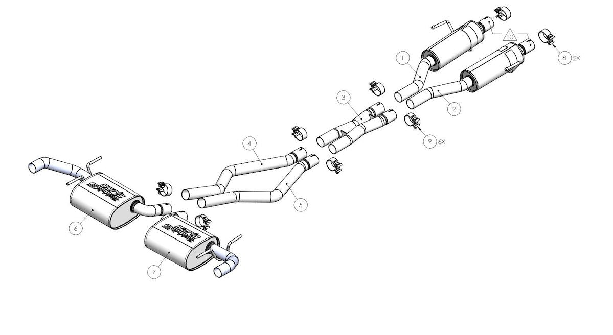 Borla Exhaust System Kit 140955 product image 2