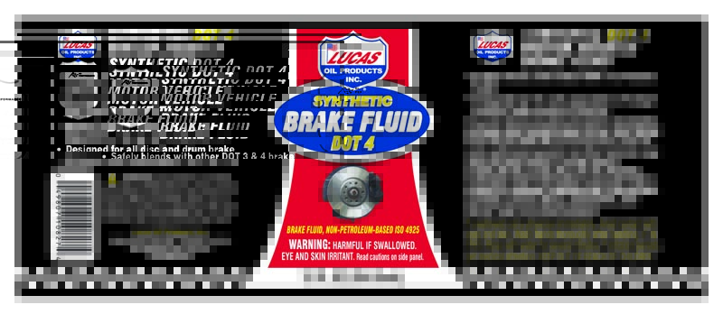 Lucas Oil Brake Fluid, 12 oz Bottle, DOT 4 - 10827