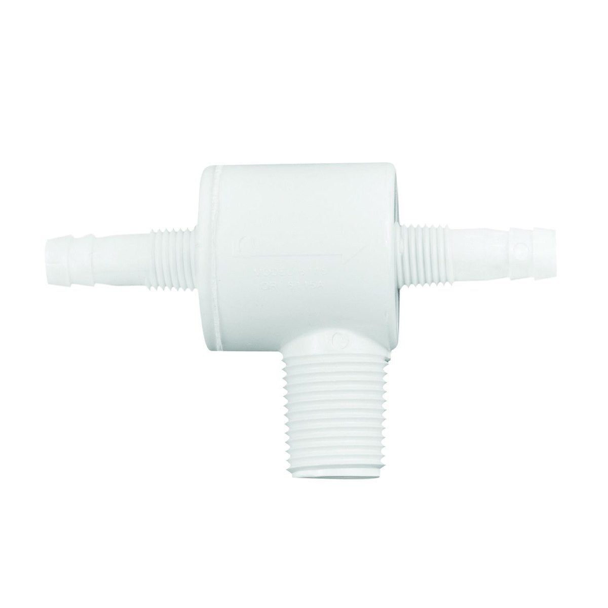 Attwood Marine Adapter Fitting, 3/8 in Barb Tee Fitting, White - 6115-1
