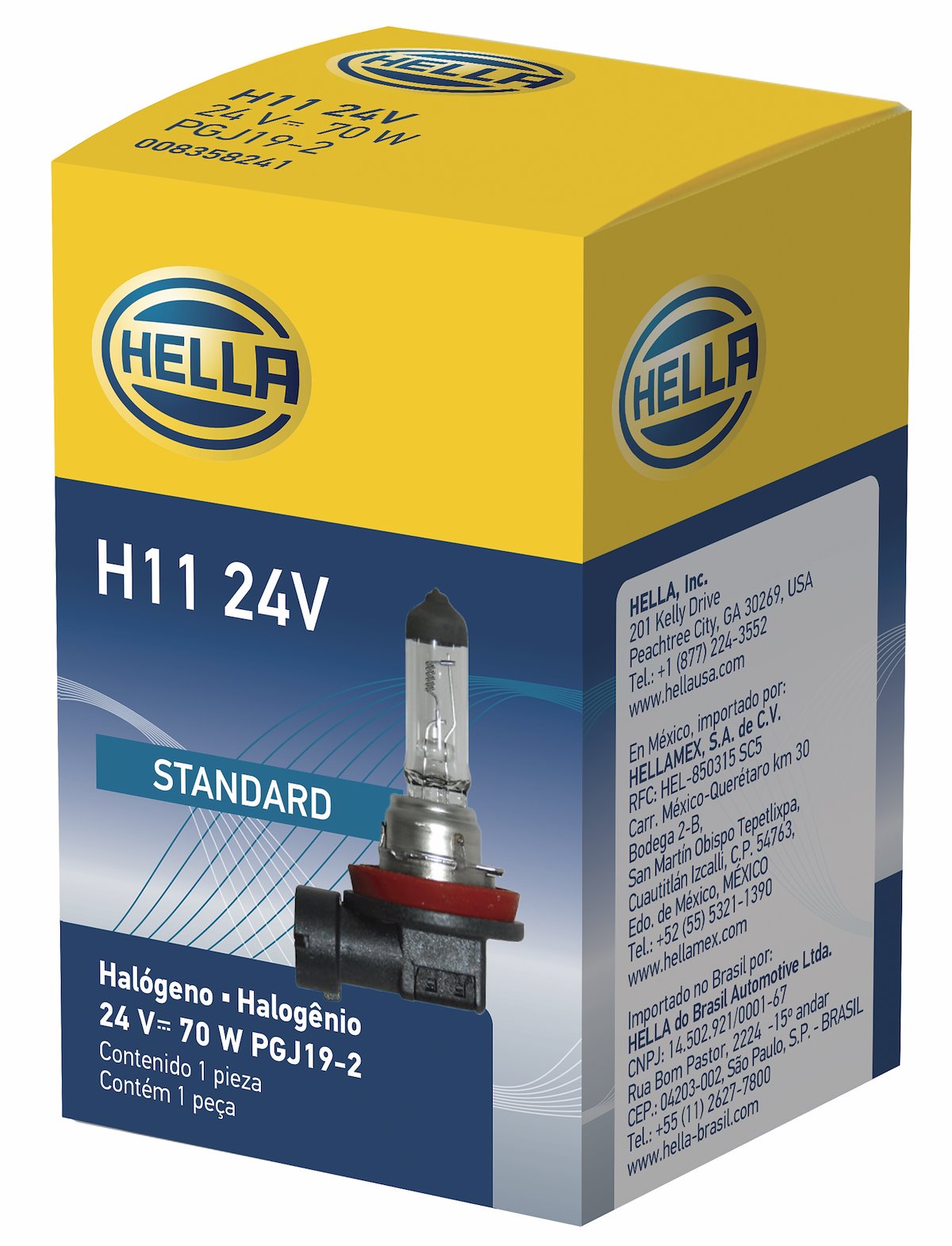 HELLA Headlight Bulb, H11, 70 Watt, 24 V - H11 24V