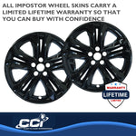 Coast2Coast Wheel Skin, 18 in, 5 Double Spokes, Gloss Black, Set Of 4 - IMP492BLK