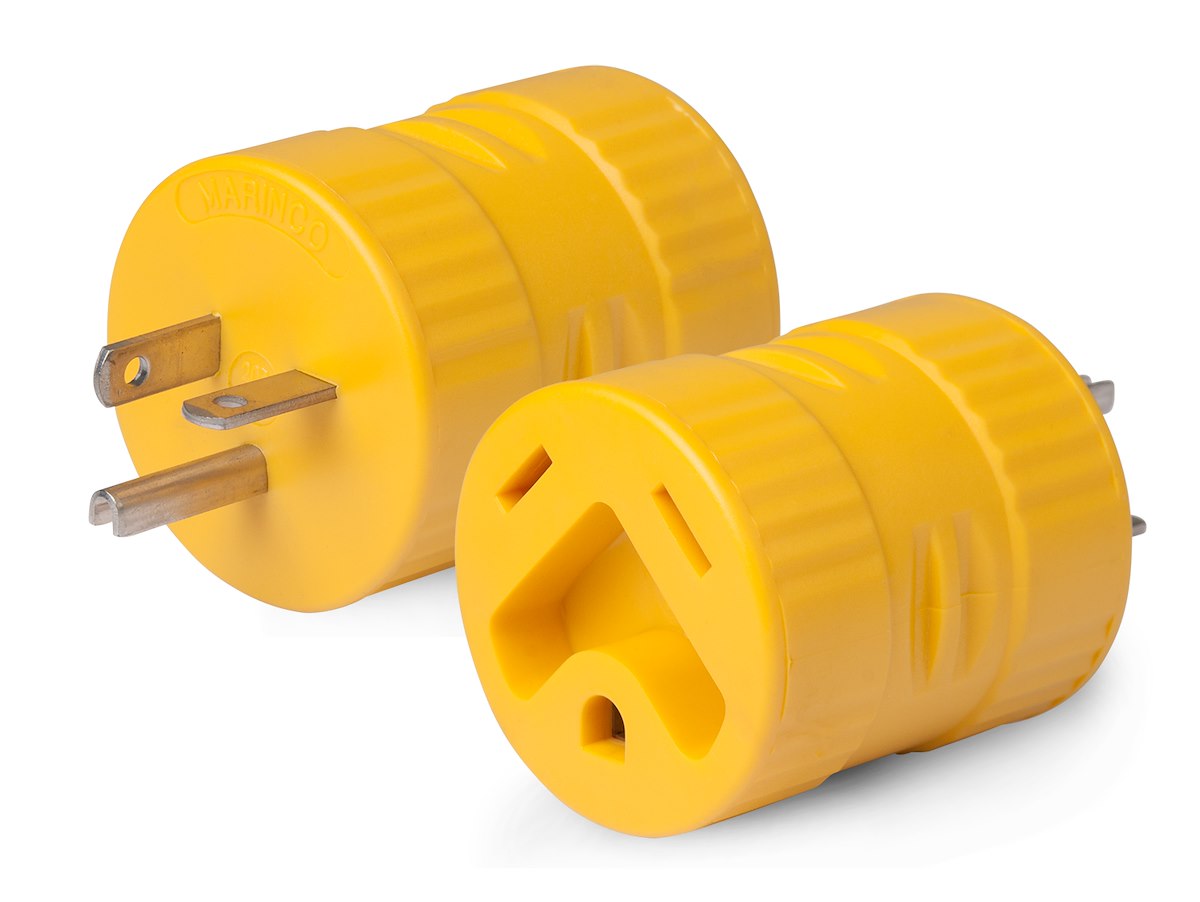 Marinco Power Cord Adapter, 20 amp Male To 30 amp Female - 126A