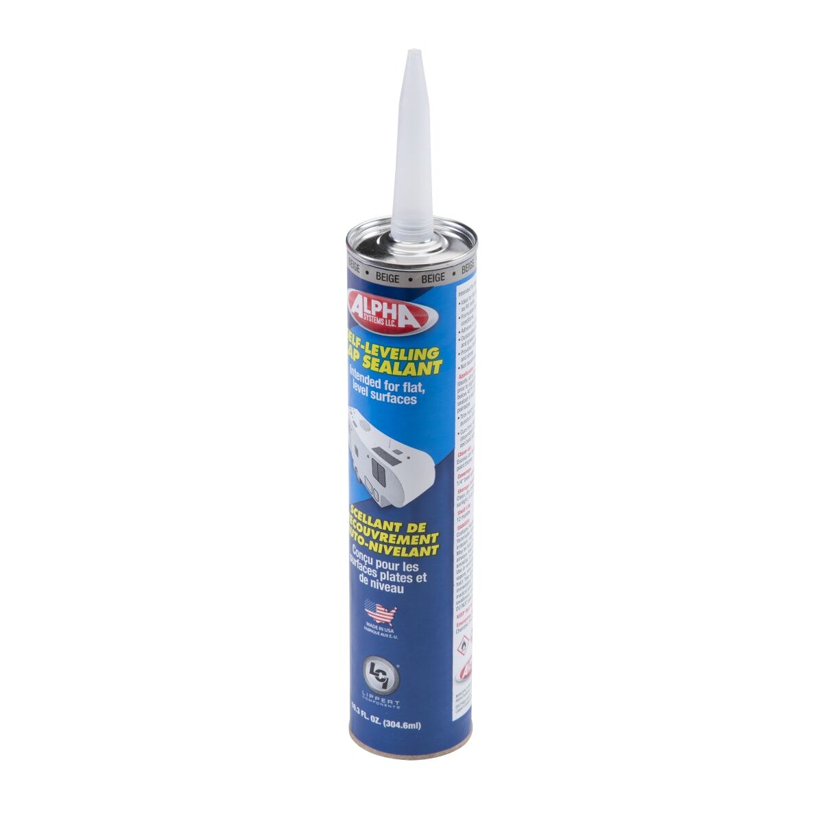 Lippert Caulk Sealant, 1021 Low VOC/Alpha Systems N102101TLCI, 10.3 oz Cartridge - 862148