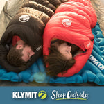 Klymit Sleeping Pad, 74 in Length x 47 in Width x 3 in Height Inflated Double, Blue, 75D Polyester Fabric - 06DVBL02E