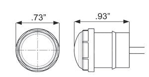 Optronics Clearance Light, MC10 SERIES, LED, 0.73 in Diameter - MCL10AKB
