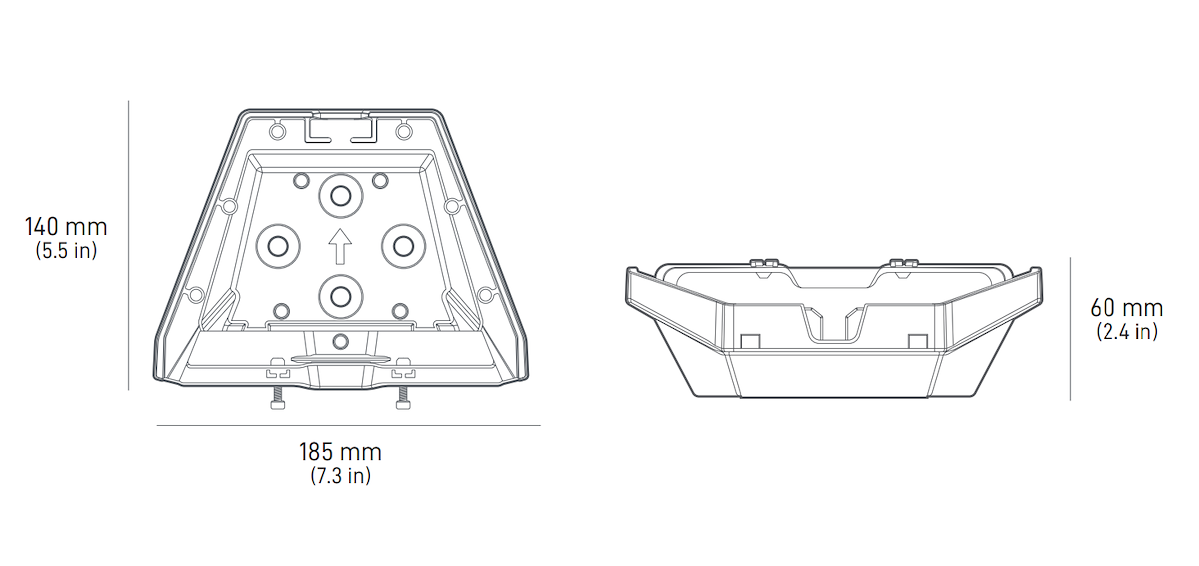KVH Satellite Internet Antenna Mount, 5.5 in Length x 7.3 in Width x 2.4 in Height Overall Dimension - 19-1260-12