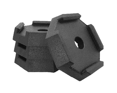 SnapPad Leveling Jack Foot Pad, Fits 7 in Square And 7-1/4 in Round Jack Foots, 9 in Diameter, Black, Set Of 4 - EQ7SP4