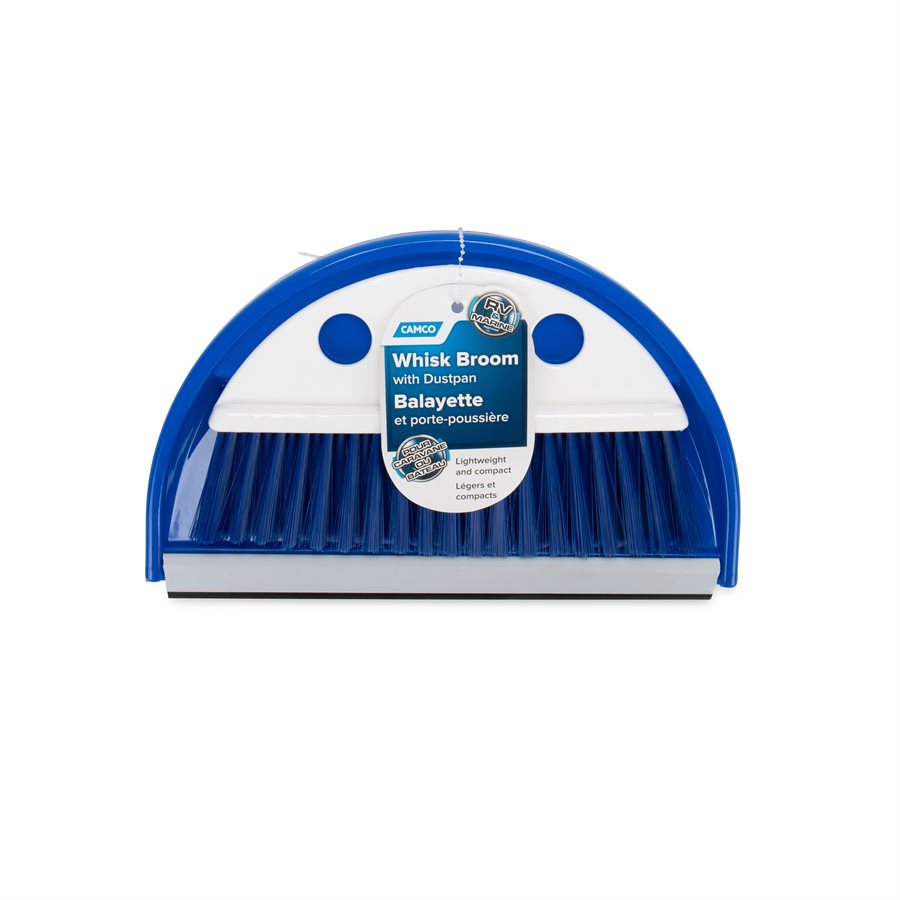Camco Broom, Blue Bristles/Dustpan - 43945