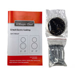 Magic Chef Stove, Black, 12 in Width x 2 in Height x 21-1/2 in Depth, 2 Burner - MCSCTE12BG2