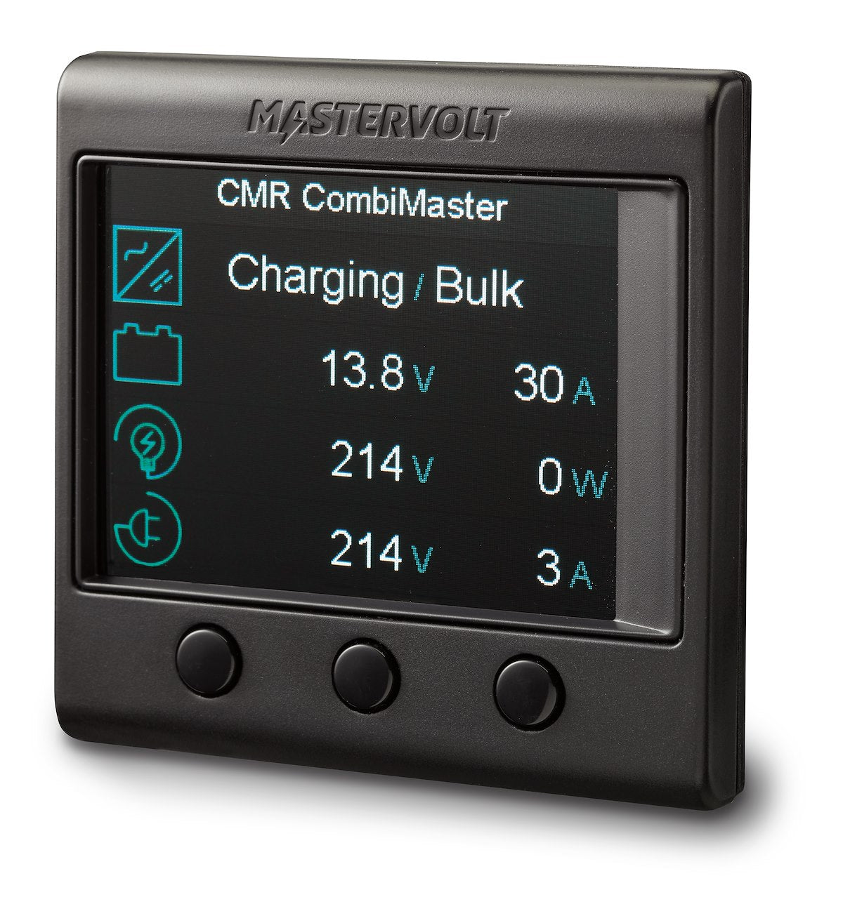 Mastervolt Monitor, 2.8 in LCD Display, 320 x 240 Pixels Resolution, Black - 77010500