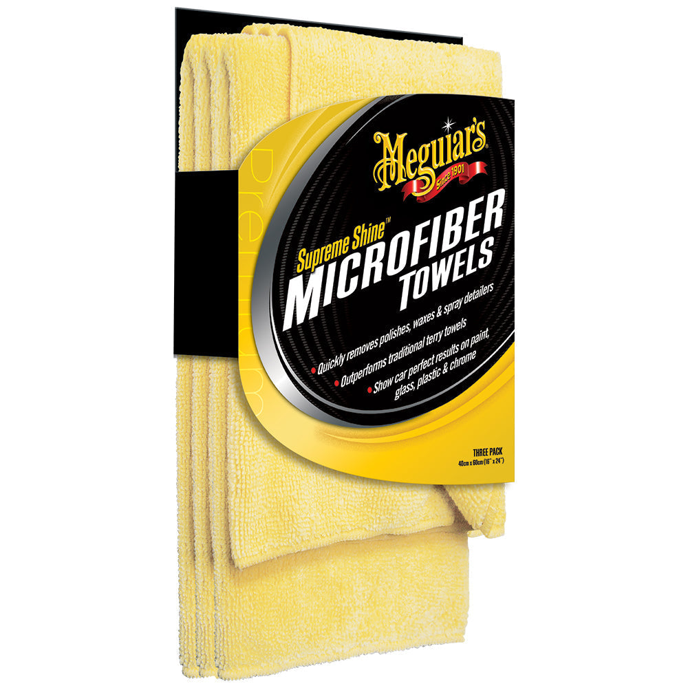 Meguiars Towel, 16 in x 24 in Size, Set Of 3 - X2020