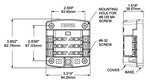 Blue Sea Fuse Block, 32 V DC, 100 amp Per Block/30 amp Per Circuit, 2.64 in Mounting Centers - 5028-BSS