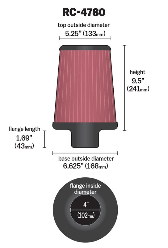 K&N Air Filter Elements RC-4780 product image 7