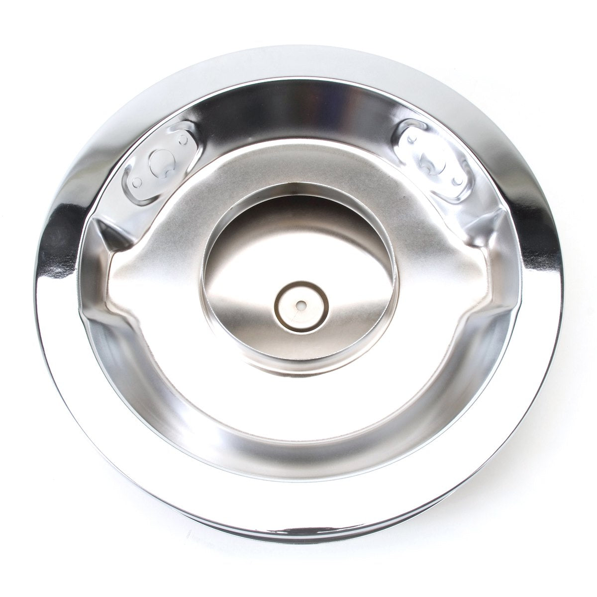 Edelbrock Air Cleaner Assembly, 5-1/8 in Diameter Carburetor, 5-1/8 in Flange, 14 in Diameter x 3-3/4 in Tall - 1221