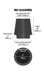 K&N Air Filter Elements RU-3102HBK product image 5