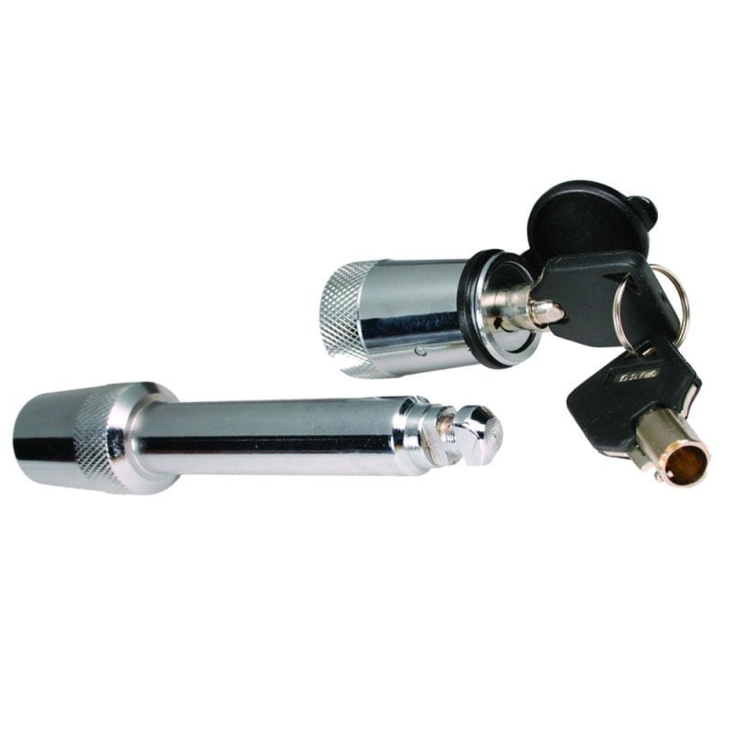 Trimax Locks Trailer Hitch Pin, 5/8 in Diameter, 2-3/4 in Span, Chrome Plated Steel - T3