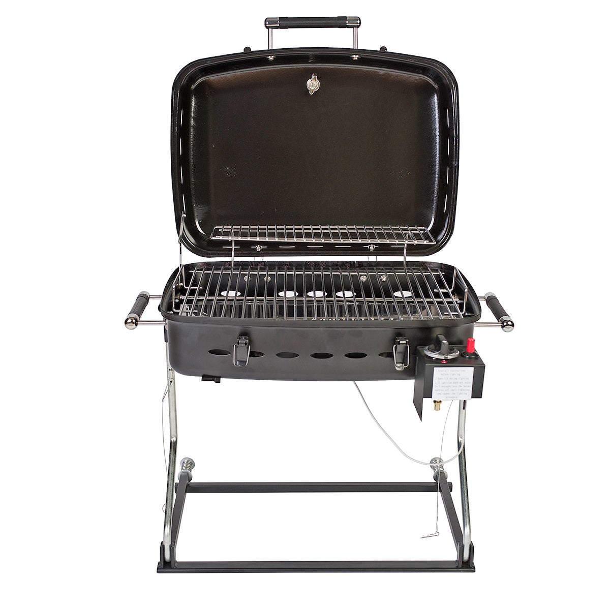 Faulkner Barbeque Grill, 12000 BTU, 21.8 in Height x 23.6 in Width x 17.1 in Depth On Ground, Black - 51307