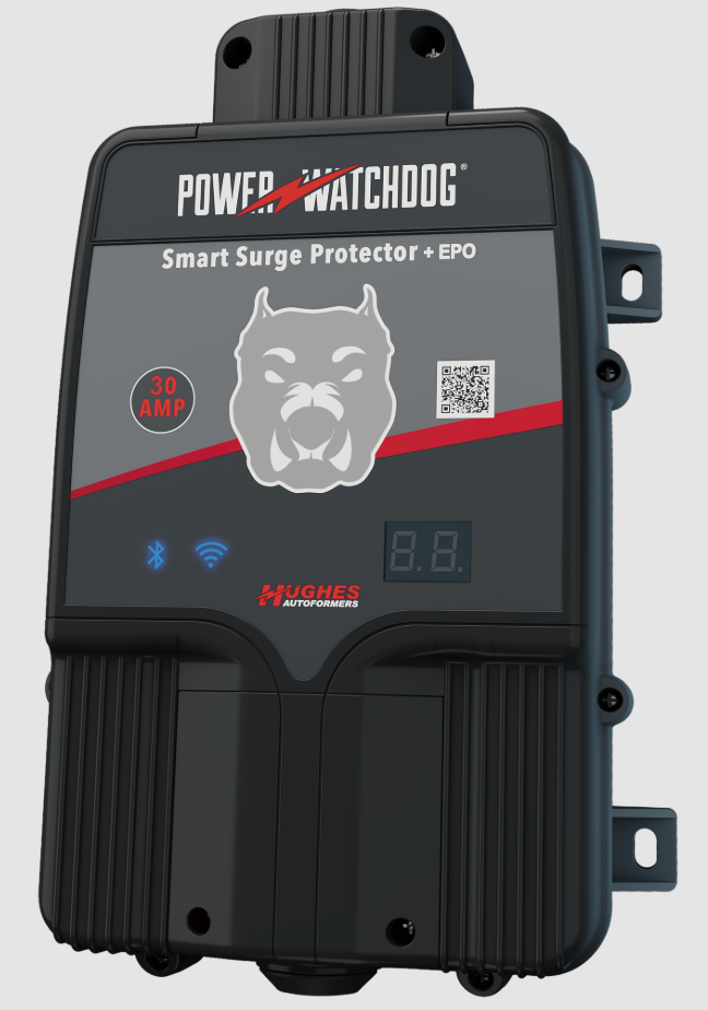Hughes Auto Surge Protector, Hardwired Installation, 30 Ampere Operating Current, Built-In Bluetooth And WiFi - PWD30EPOHW