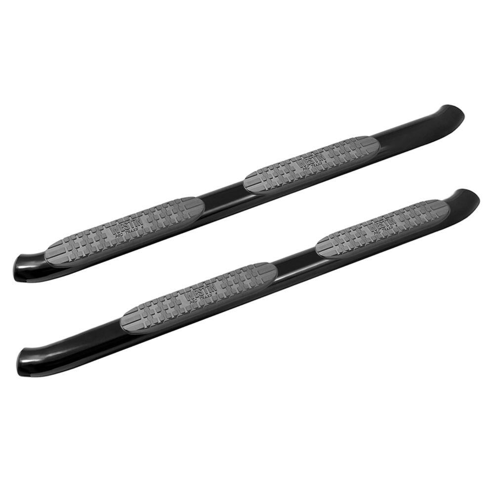 Westin Nerf Bar, 4 in Oval Bent, Black, Steel - 21-24065