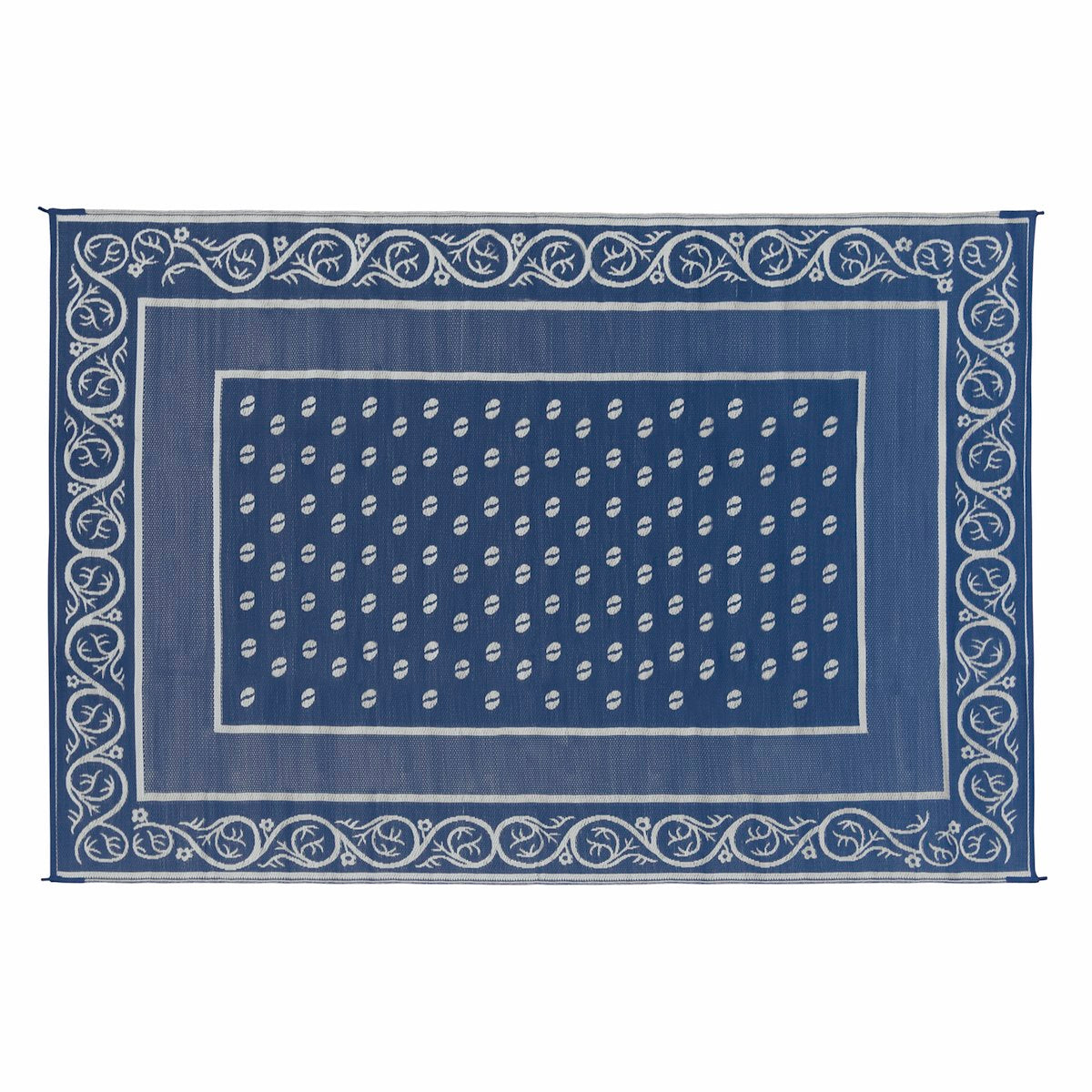 Faulkner Patio Mat, 9 ft Length x 6 ft Width, Blue - 48698