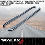 TrailFX Nerf Bar, 3 in Round Bent, Titanium Matte Black, Steel - A0068T