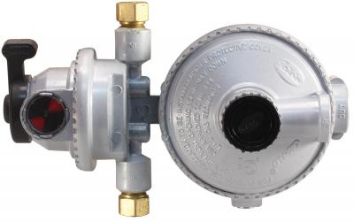 JR Products Propane Regulator, 1/4 in Inverted Flare Inlet x 3/8 in FPT Outlet - 07-30395