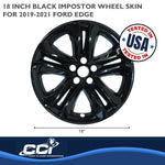 Coast2Coast Wheel Skin, 18 in, 5 Double Spokes, Gloss Black, Set Of 4 - IMP492BLK