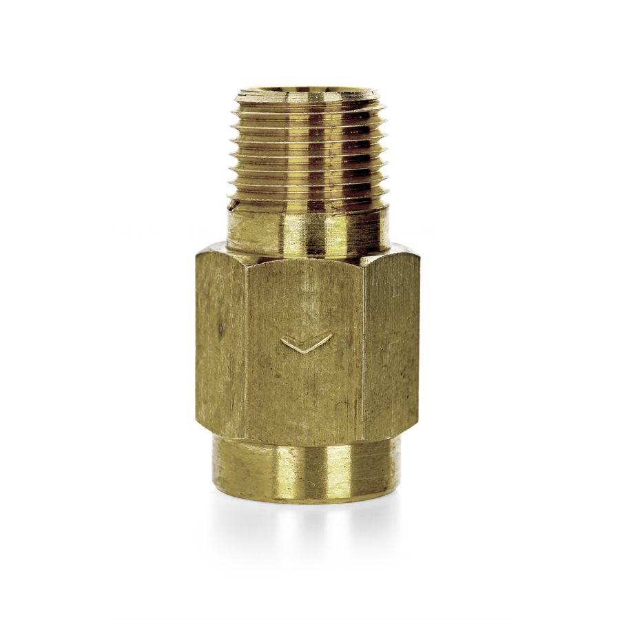 Camco Fresh Water Backflow Preventer, 1/2 in Male NPT Thread x 1/2 Female NPT Thread, Brass - 23303