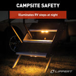 Lippert Entry Step Light, 6-3/4 in Length x 1-3/4 in Width x 1-3/4 in Height, LED Bulb, Without 6 AA Batteries - 2022172335