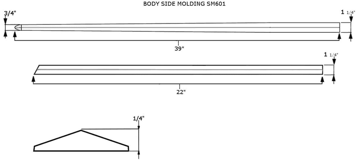 Coast2Coast Body Side Moldings CCISM601 product image 2