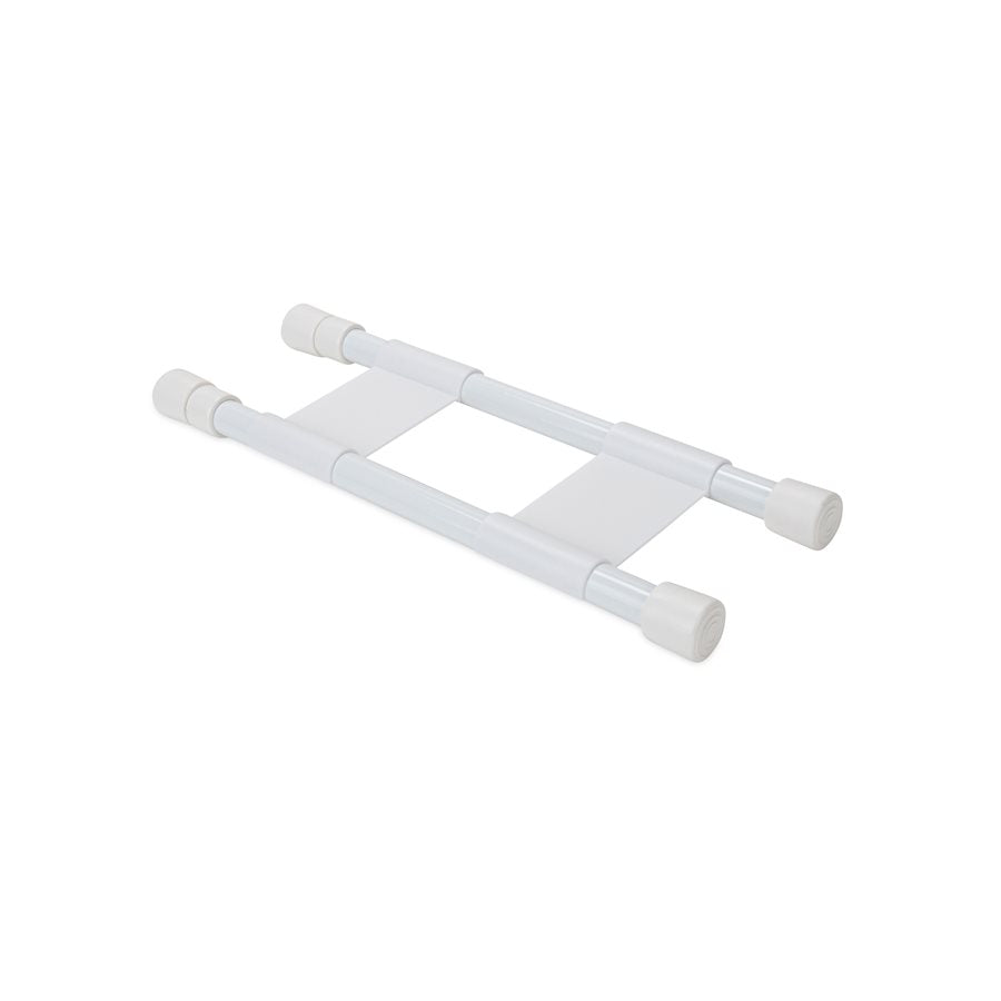 Camco Cabinet Content Brace, Bar Extends From 10 in Length to 17 in Length, White Plastic - 44093
