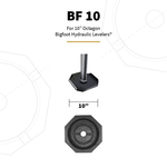 SnapPad Leveling Jack Foot Pad, Fits 10 in Octagon Jack ft, 13-1/4 in Diameter, Black, Set Of 4 - BF10SP4