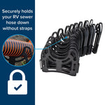 Camco Sewer Hose Support, Holds 10 ft Hose, Black - 43031