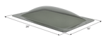 Icon Skylight, 4 in High Bubble Type Dome, For 22 in Length x 14 in Width Opening, 26 in Length x 18 in Width Flange - 12080