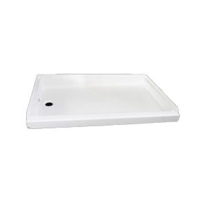 Specialty Recreation Shower Pan, 24 in x 40 in x 3.47 in To 4.16 in, White - SP2440WL