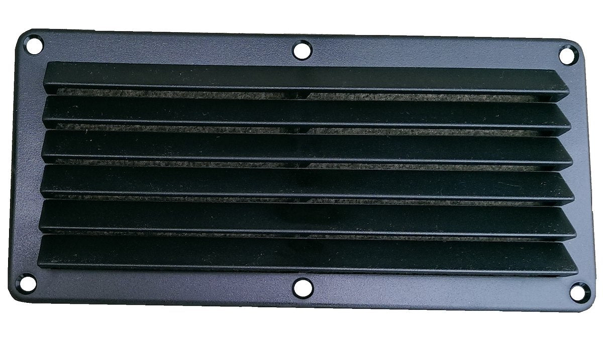 Heng's Industries Wall Vent, 5 in Length x 10 in Width, Black - DV510B