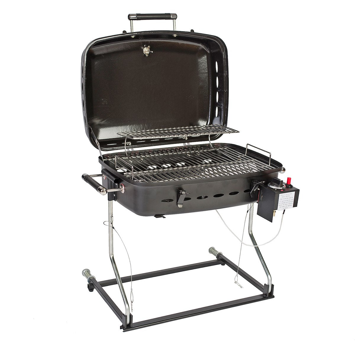 Faulkner Barbeque Grill, 12000 BTU, 21.8 in Height x 23.6 in Width x 17.1 in Depth On Ground, Black - 51307