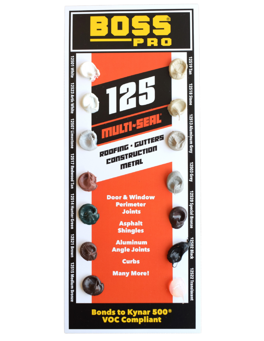 Accumetric Caulk Sealant, BOSS 125 Multi-Seal, Compatible With Vinyl/Aluminum/Steel/Concrete/Wood And Glass, 20 Minutes Tack Free Time - 142899