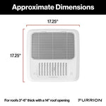 Furrion Air Conditioner Ceiling Assembly, For Use With Furrion Rooftop R32 Air Conditioners, Fits 14 in x 14 in Vent Opening, White - FACT12CA2-PS-AM
